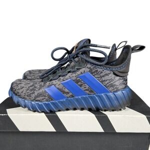 Adidas Kaptir 3 S K Kids Running Shoes Black Blue JQ7334 Size 2